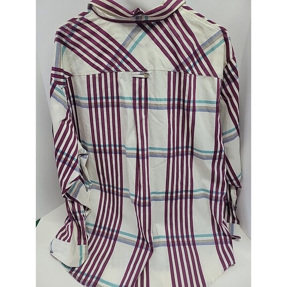 Vtg Liz Baker Women's Plus Size 22W Button-Up Blouse Rodeo Western Shirt - Picture 9 of 12